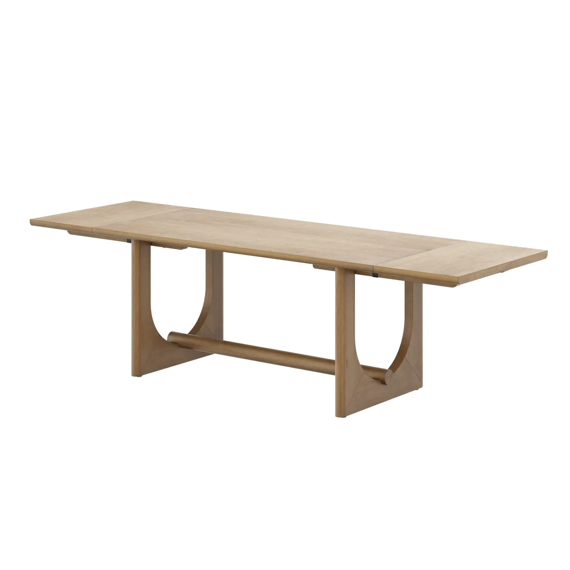 Wood Dining Room Table with Leaf Extension for 8