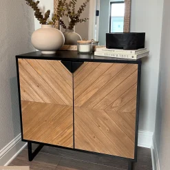 Wood 2-Door TV Console for TVs up to 65