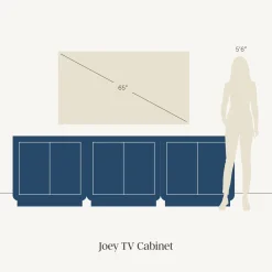 Wooden Arched TV Console Stand Black Oak for TVs up to 75"