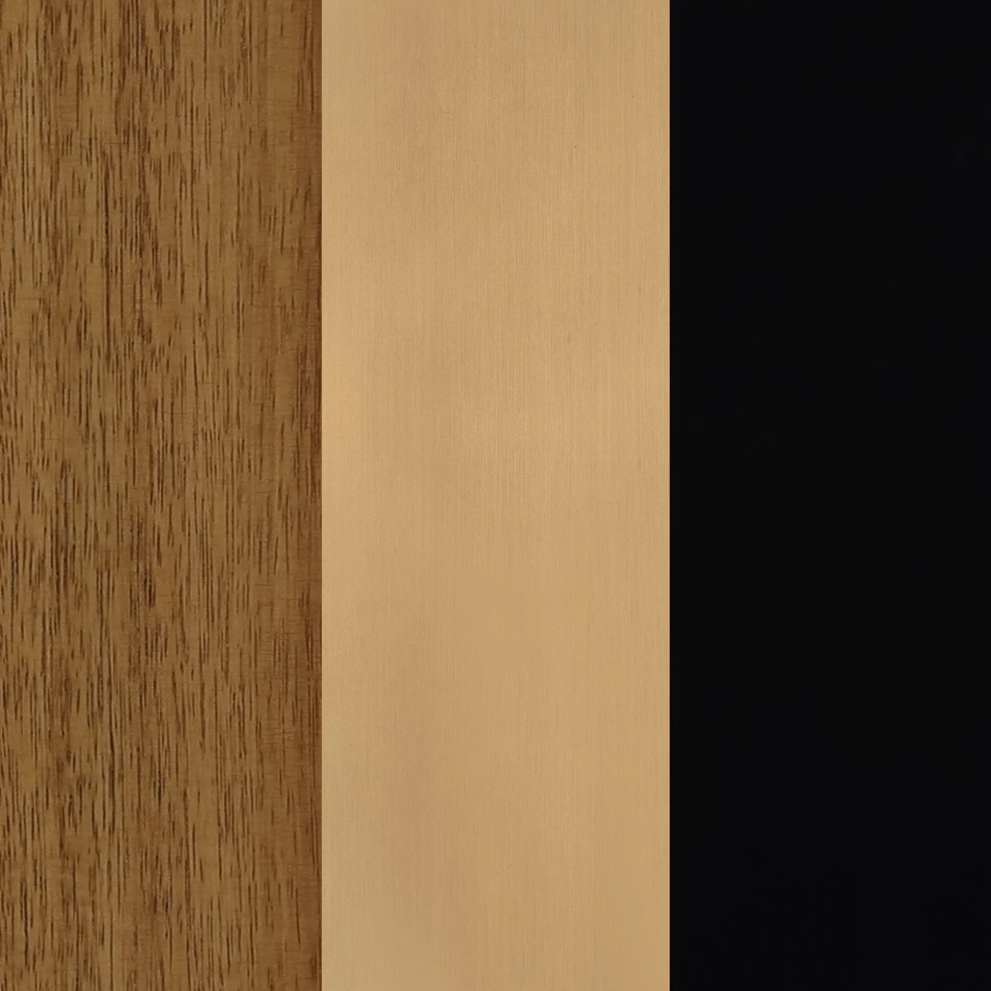 Wooden Dresser and 2 Nightstands Set Light Acacia/Black
