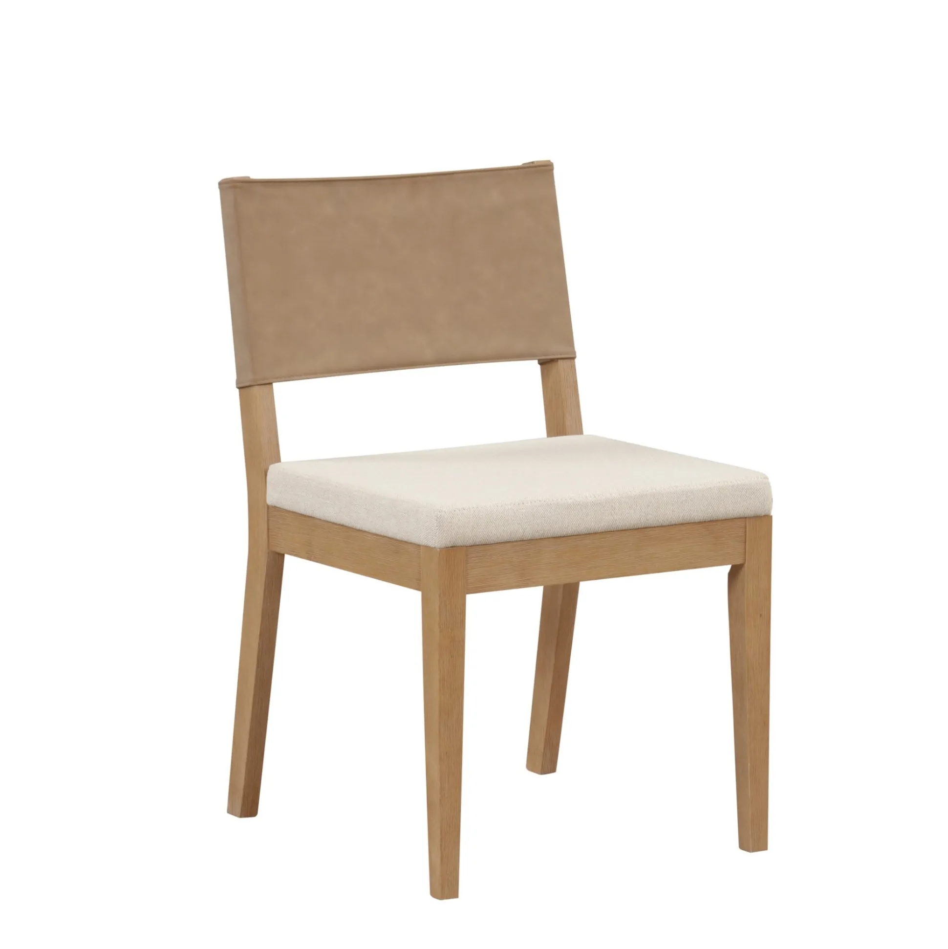 Wood & Faux Leather Dining Chairs Light Brown (Set of 6)