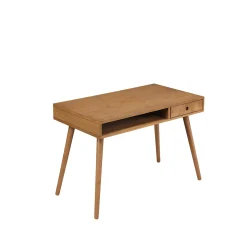 Wood Mid-Century Modern Writing Desk with Drawer
