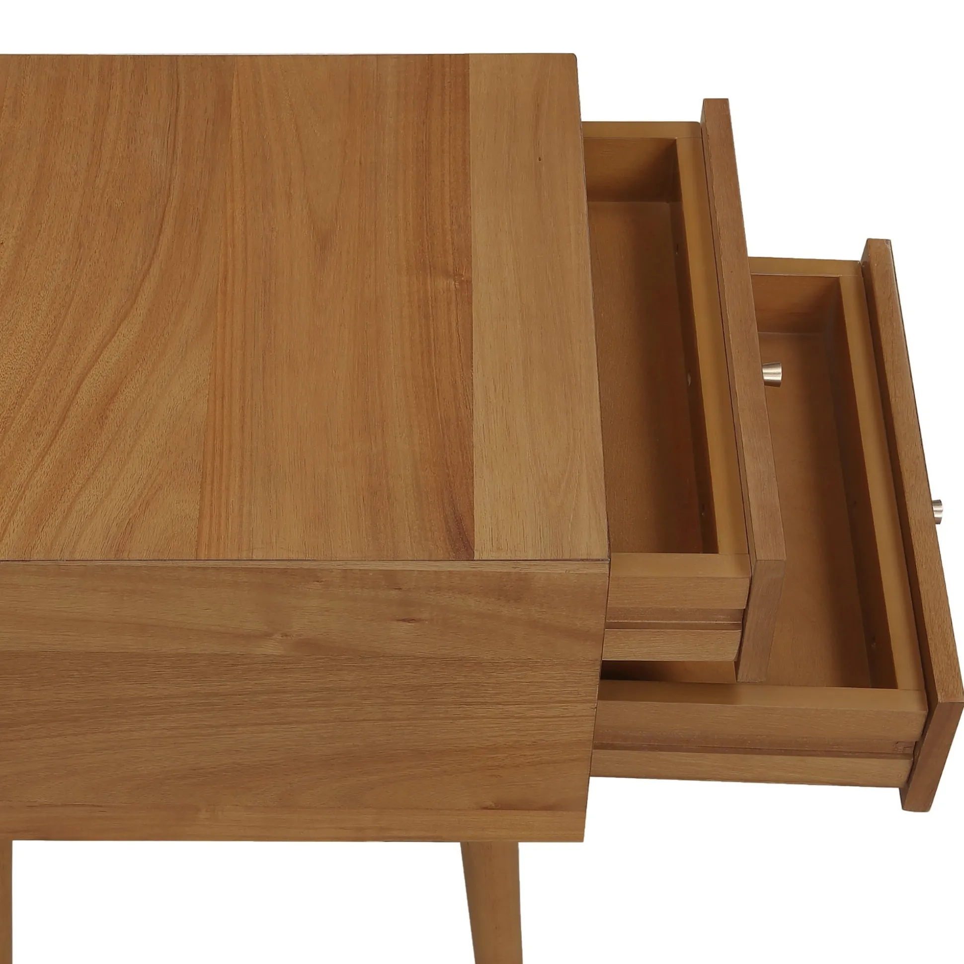 Wood Mid-Century Nightstands Acacia (Set of 2)