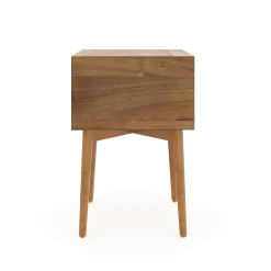 Wood Mid-Century Nightstands Acacia (Set of 2)