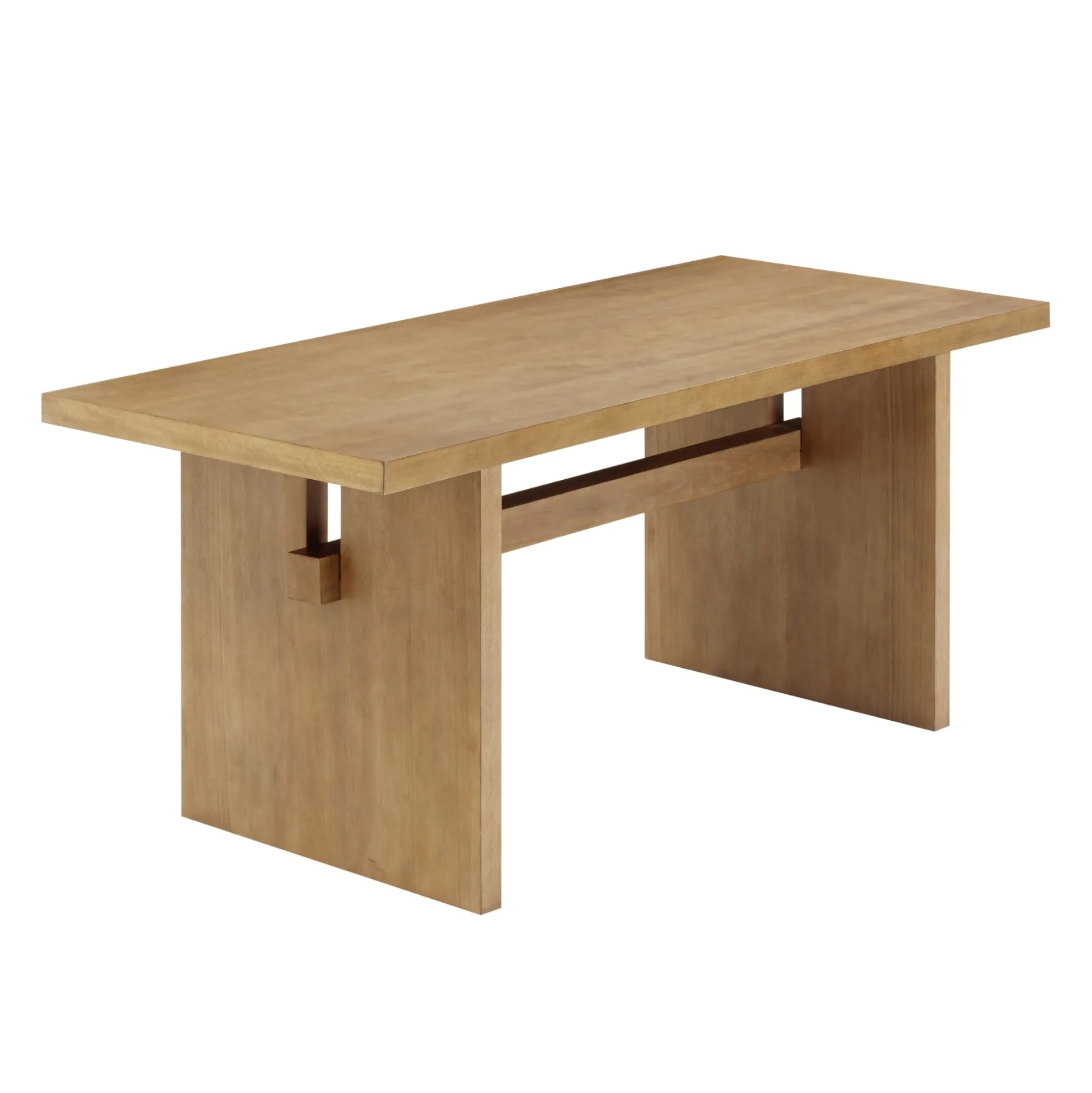 Wood Modern Farmhouse Dining Table Light Brown