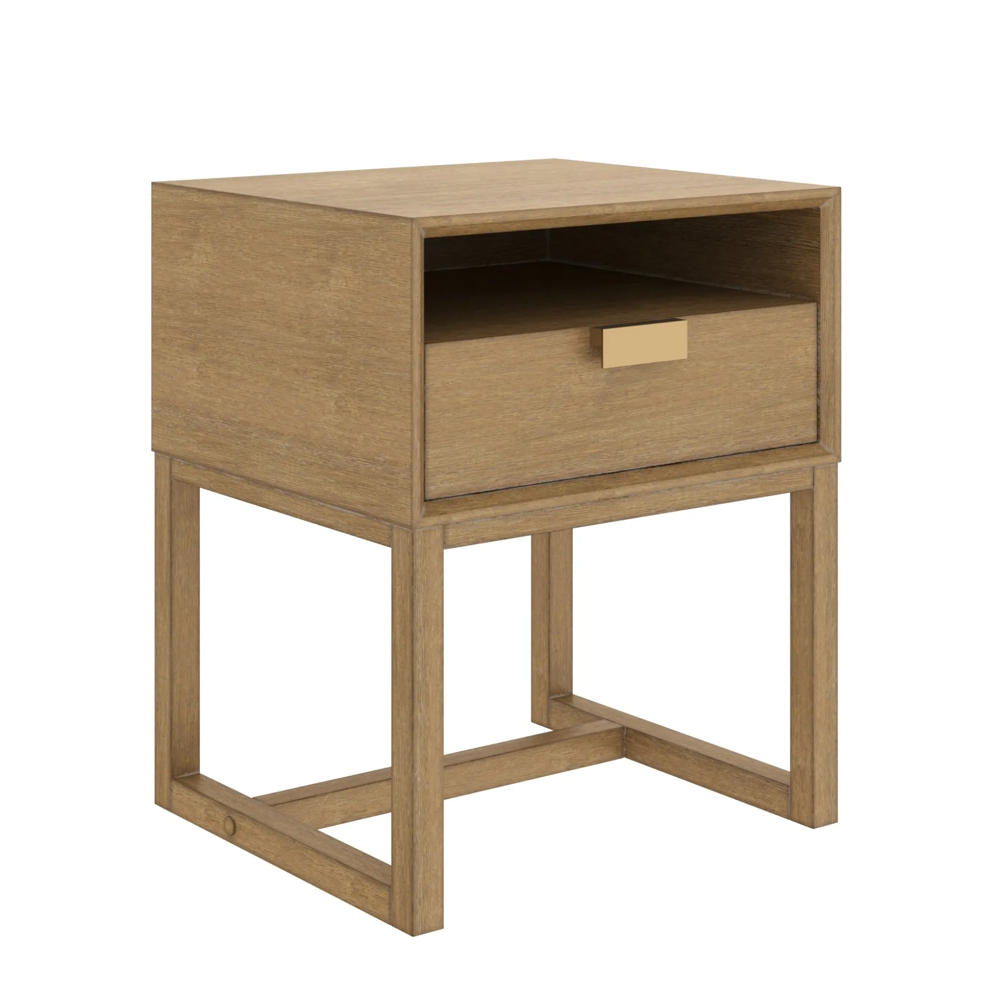 Wood Modern Farmhouse Nightstands (Set of 2)