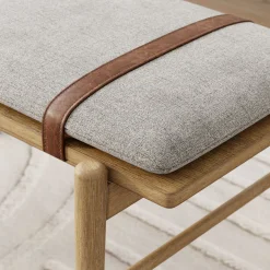 Wood Removable Cushion Upholstered Bench