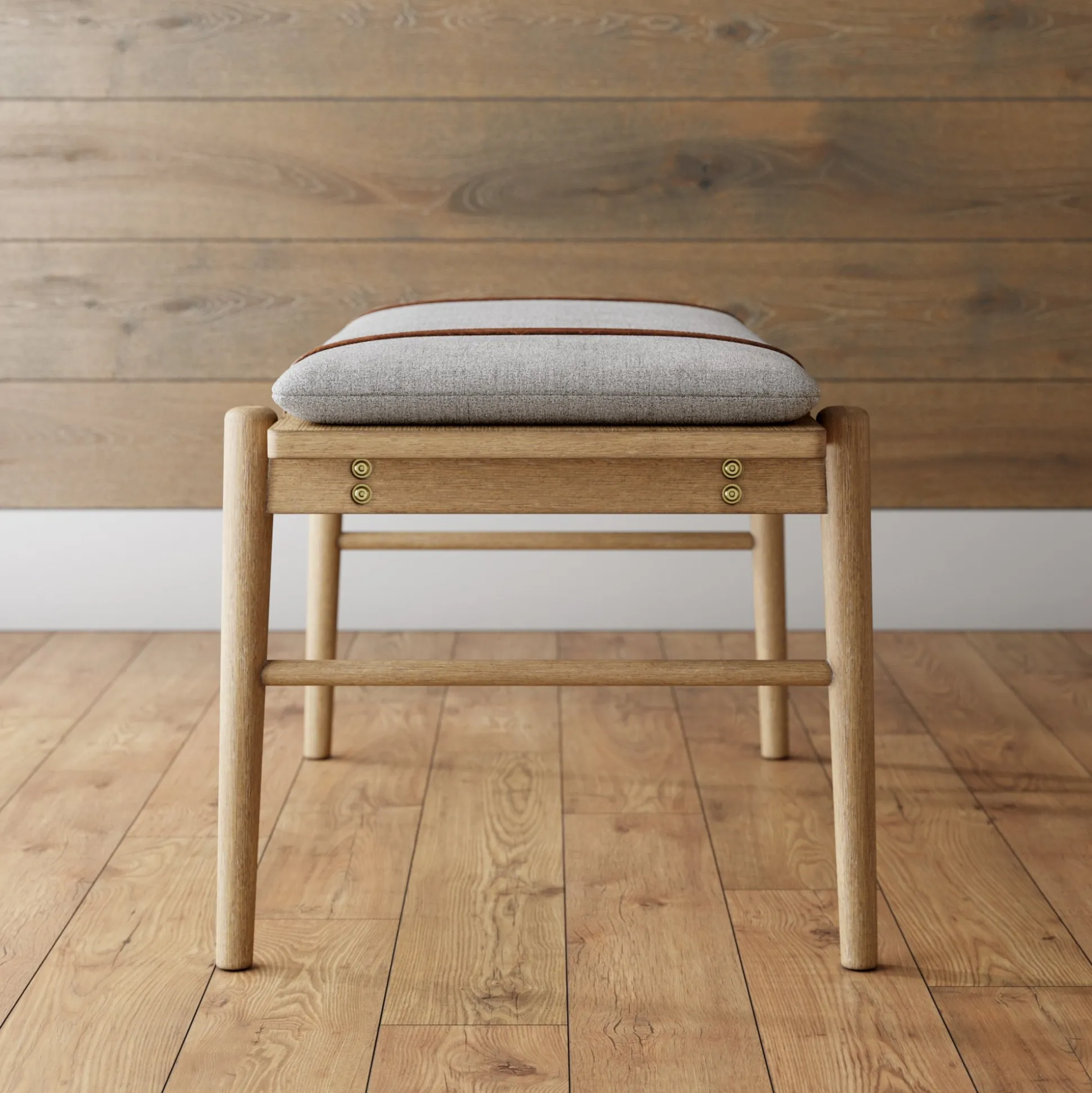 Wood Removable Cushion Upholstered Bench