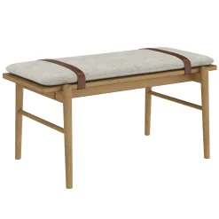 Wood Removable Cushion Upholstered Bench