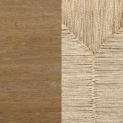 Wood & Seagrass Storage Cabinet Brown