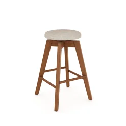 Wood Swivel Counter Height Bar Stools Brown (Set of 4)