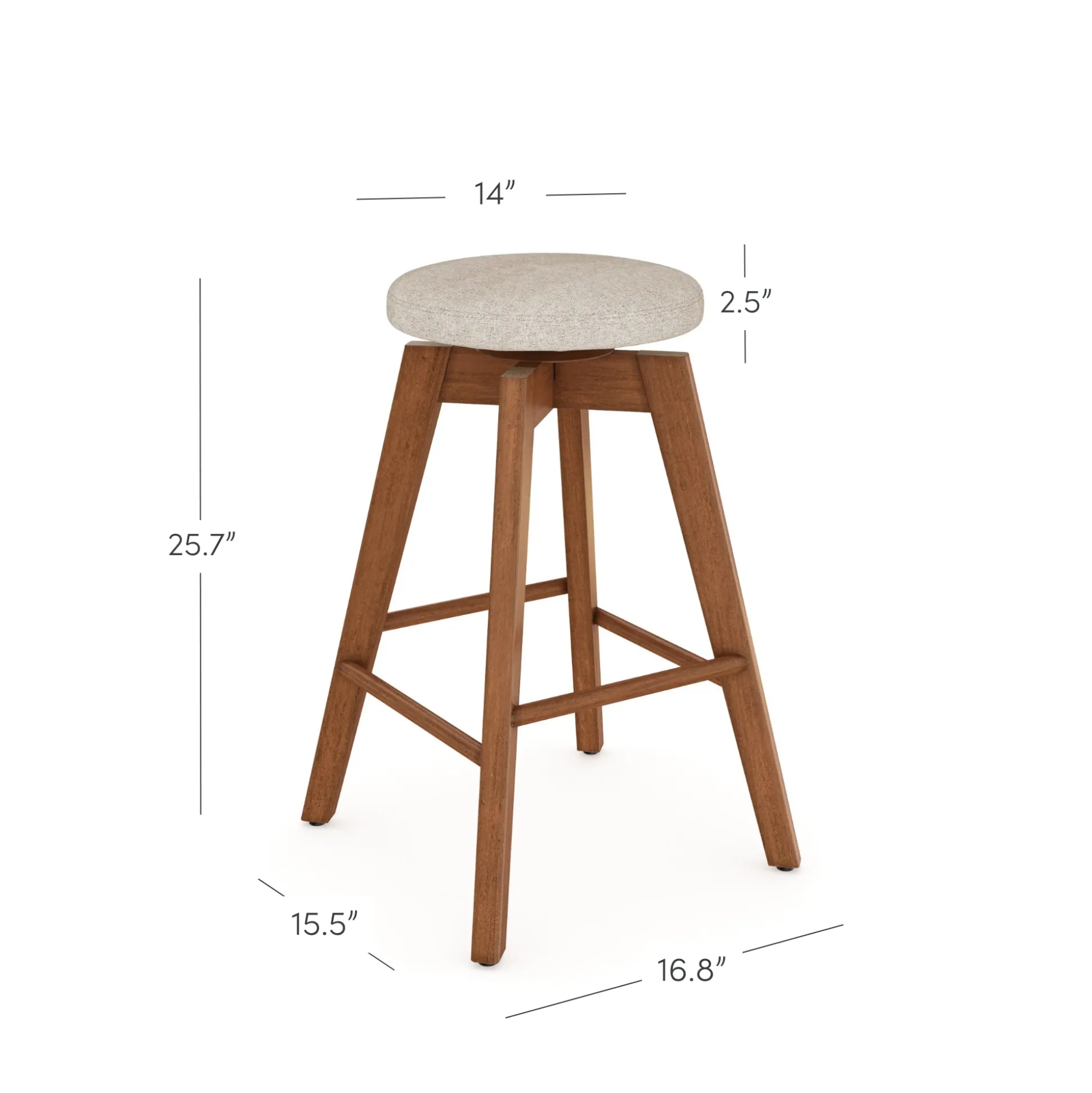 Wood Swivel Counter Height Bar Stools Brown (Set of 2)