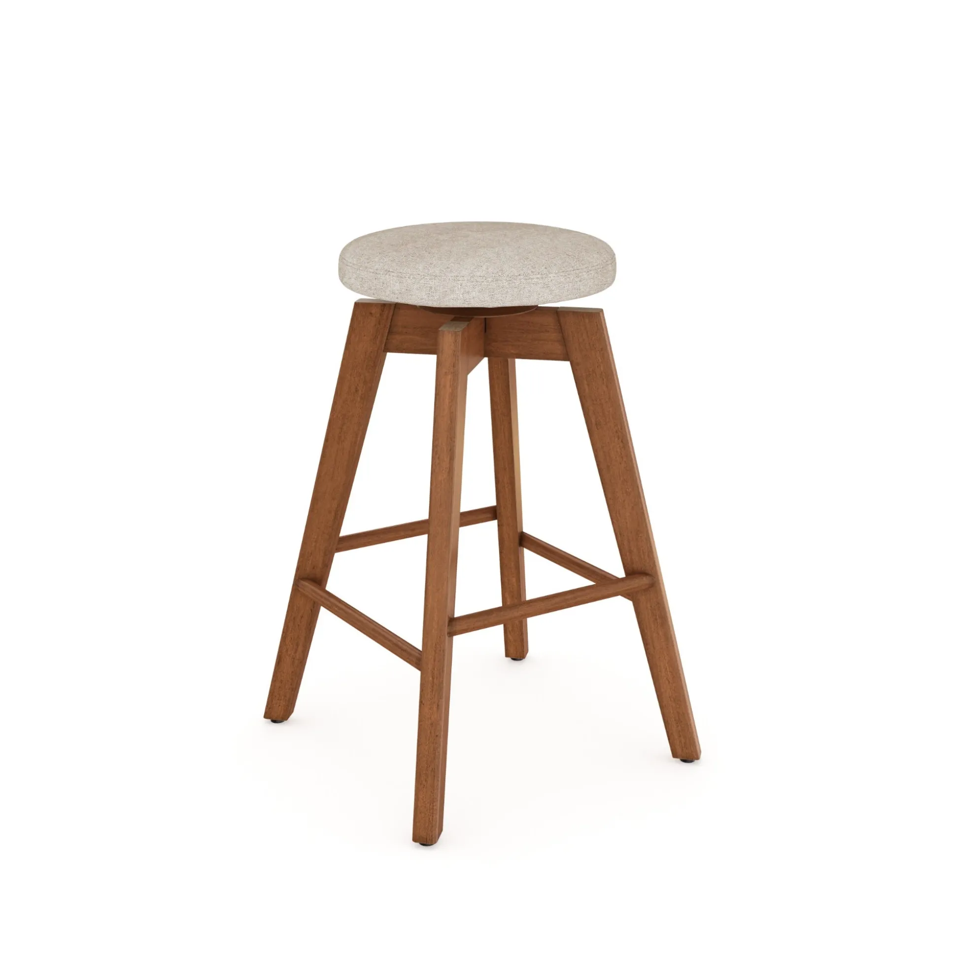 Wood Swivel Counter Height Bar Stools Brown (Set of 2)