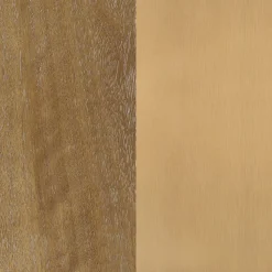 Wood Transitional Fluted Cabinet Credenza Light Brown (Set of 3)