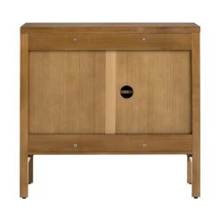 Wood Transitional Fluted TV Console Light Brown for TVs up to 75