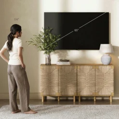 Wood TV Console for TVs up to 65