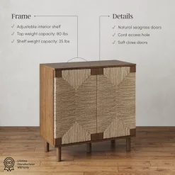 Wood TV Console for TVs up to 75