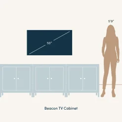 Wood TV Console for TVs up to 75