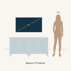 Wood TV Console for TVs up to 65