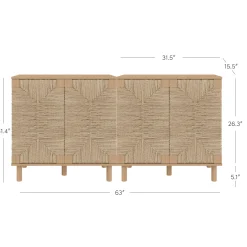 Wood TV Console for TVs up to 65