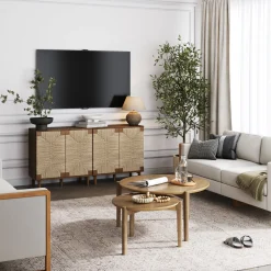 Wood TV Console for TVs up to 65