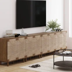 Wood TV Console for TVs up to 100