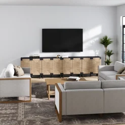 Wood TV Console for TVs up to 100
