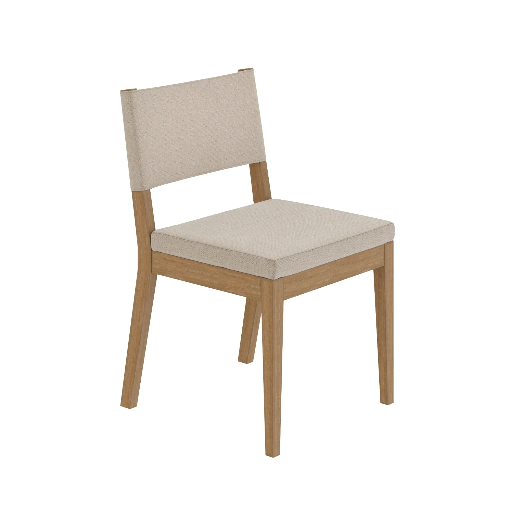 Wood Upholstered Dining Chair Light Brown