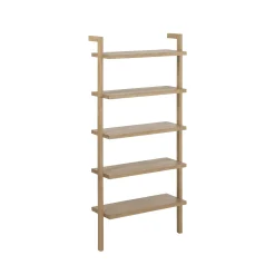 Wood Wall Bookshelves Light Brown (Set of 2)