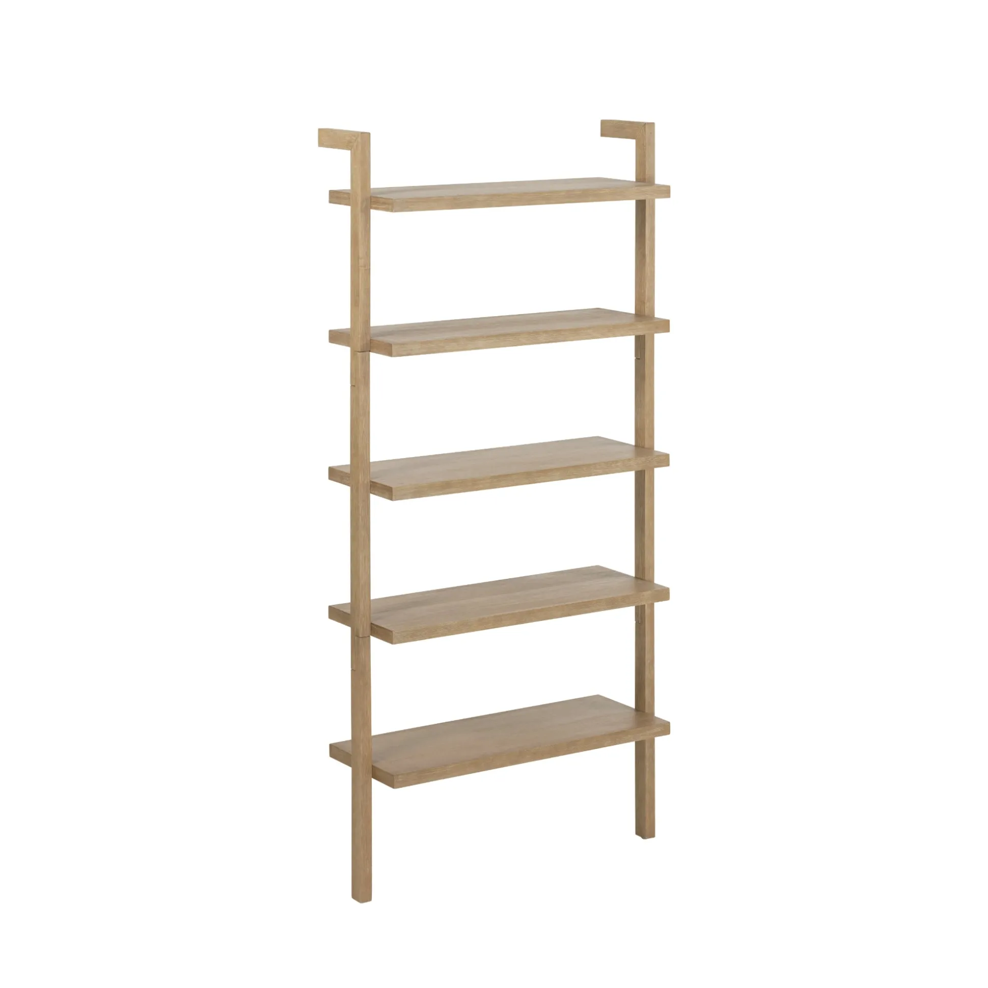 Wood Wall Bookshelves Light Brown (Set of 2)