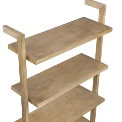 Wood Wall Bookshelves Light Brown (Set of 3)