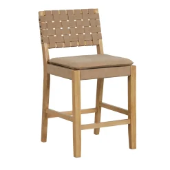 Woven Counter Height Bar Stools Brown (Set of 2)